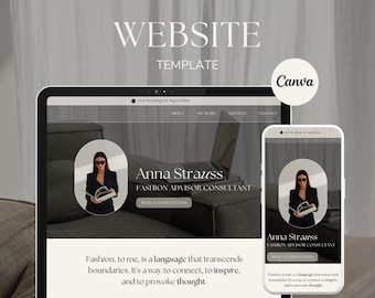 Modello di sito web Canva: landing page di lusso (download digitale)