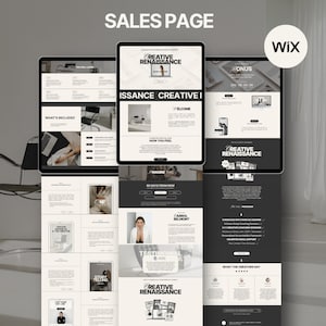 Website Wix Theme Sales Page Wix Website Template Online Course High Converting Landing Page Service Business Course Creator Premium Wix