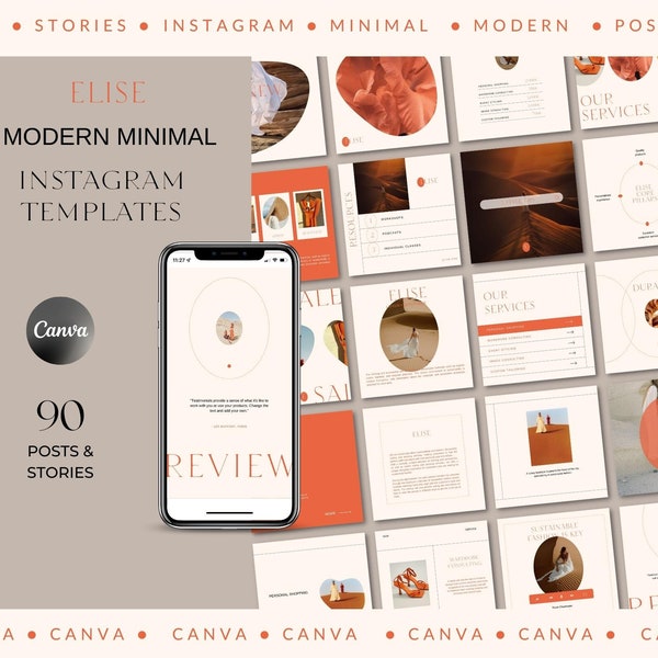 Minimal Modern Instagram Post Vorlagen Canva | Minimal & Luxury Templates⎟Social Media Templates⎟Luxury Instagram⎟Aesthetic Instagram