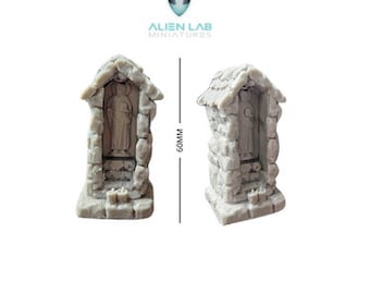 Resin Roadside Shrine – Fantasy Scatter Terrain for Tabletop RPGs and Wargames