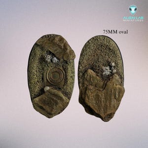 Dune oval bases 75mm- Resin Round for Tabletop & dungeon and dragons, Wargaming Terrain, Board Game Accessories, Board Game Accessories