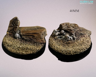 Dune Resin Round Bases: 40mm Wargaming Terrain