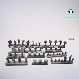 Mushrooms | compatible with Warhammer40k | pathfinder | swlegion | ageofsigmar | dnd terrain | dungeon and dragons | frostgrave | 40k