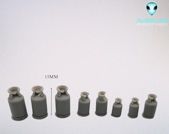 Resin Gas Cylinder Set for 28mm Wargaming Terrain Tabletop Dioramas Unpainted