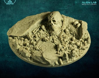 Skull Resin Base (120mm Oval) - Wargaming Terrain