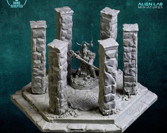 Ancient Ritual Temple Terrain – Large Resin Ruins for 28–32mm RPG & Fantasy Wargames