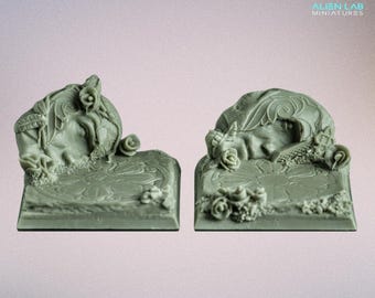 40mm Square Resin Wargaming Bases: DnD, Tabletop RPG Miniatures