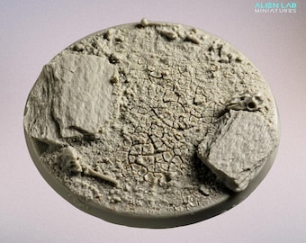 Wasteland Resin Base (80mm): Tabletop RPG, Wargaming Terrain