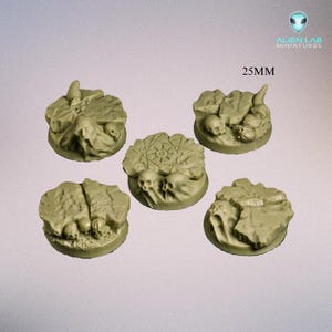 Hell round bases 25mm- Resin Round for Tabletop & dungeon and dragons, Wargaming Terrain, Board Game Accessories, Board Game Accessories