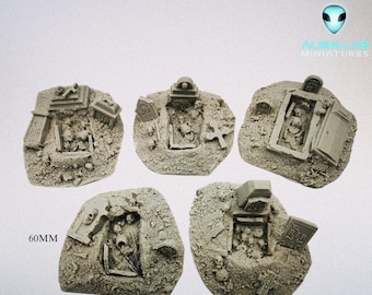 Gothic Graveyard Terrain Set – Resin RPG & Wargaming Scenery (28–32mm Scale)