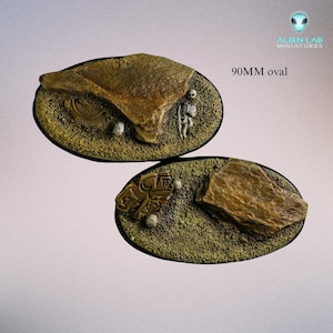 Dune oval bases 90mm- Resin Round for Tabletop & dungeon and dragons, Wargaming Terrain, Board Game Accessories, Board Game Accessories