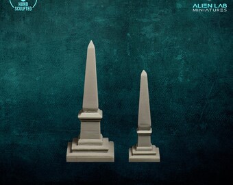 Ancient Obelisk Terrain Set – 28mm Resin Ruins for RPG & Wargaming