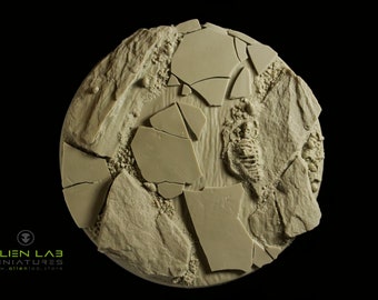 160mm Resin Round Base: Northern Land Terrain, Wargaming Miniature