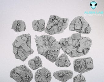 Graveyard basing kit, tabletop, rpg, miniaturewargaming, Wargaming Scenery, objective markers, Pathfinder, Warhammer 40K compatible, Scatter