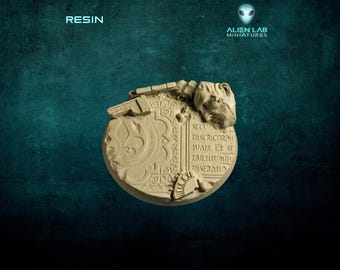 80 mm runde Resin Miniature-Landschaft - Tempelruinen Terrain für Wargames & Tabletop Miniaturen