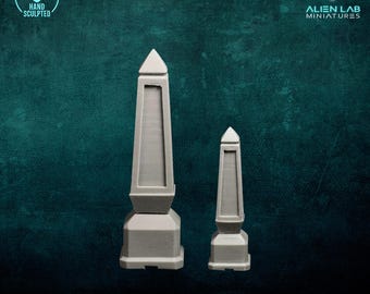 Ancient Obelisk Terrain Set – Resin Ruins for 28–32mm RPG & Wargaming