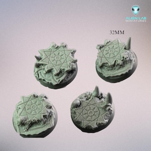 Chaos round bases 32mm- Resin Round for Tabletop & dungeon and dragons, Wargaming Terrain, Board Game Accessories, Board Game Accessories