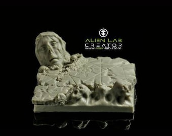 Resin Square 50mm Terrain Base: Fantasy Wargaming Miniature
