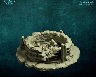 Fantasy Stone Well Terrain – Cursed Village Scatter for 28–32mm RPG & Wargames