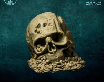 Giant Skull Terrain for DnD & Wargames – Dark Fantasy Dungeon Scatter 28mm 32mm