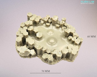 Basalt Lava Pool – Resin Volcanic Terrain for RPGs & Wargames (28–32mm Scale)