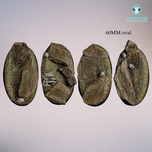 Dune oval bases 60mm- Resin Round for Tabletop & dungeon and dragons, Wargaming Terrain, Board Game Accessories, Board Game Accessories