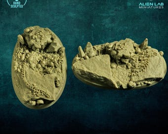 Skulls Resin Round Bases 90mm: Wargaming Terrain, D&D Miniatures