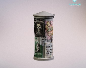 60 mm Resin Postersäule: Urban Diorama RPG Gelände