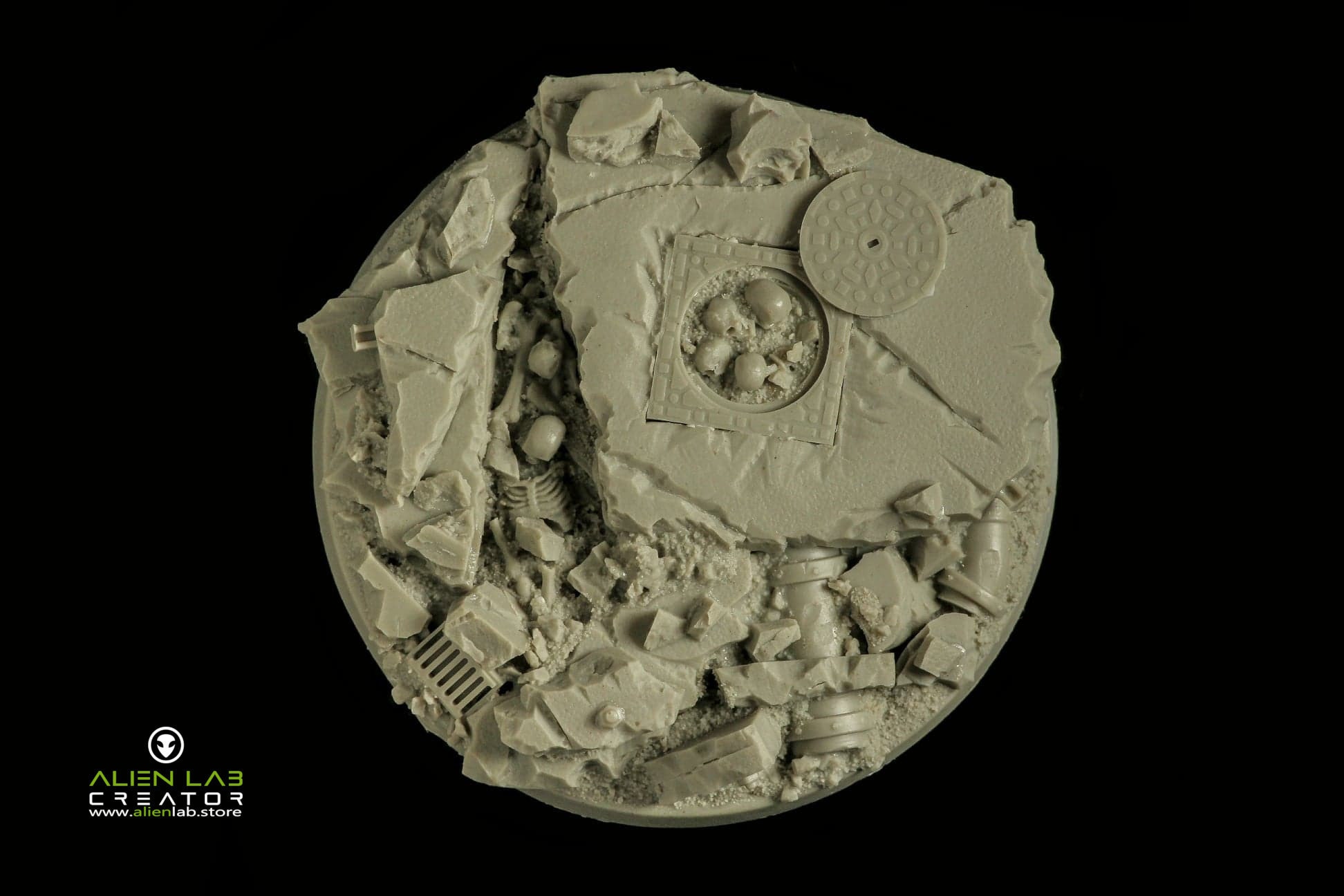 urban rubble 80 bases - Resin Round for Tabletop & dungeon and dragons, Wargaming Terrain, Board Game Accessories, Board Game Accessories