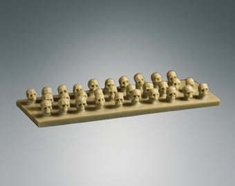 Miniature Resin Skulls: D&D Scatter Terrain, Wargaming Accessories (5mm Scale, Unpainted Set)