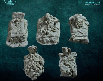 Cemetery Terrain Set – Resin Graveyard Scatter for RPG & Tabletop Wargames (28–32mm)