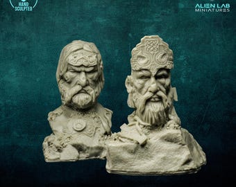 Celtic King Bust Ruins – 28mm Resin Fantasy Terrain for RPG & Wargaming