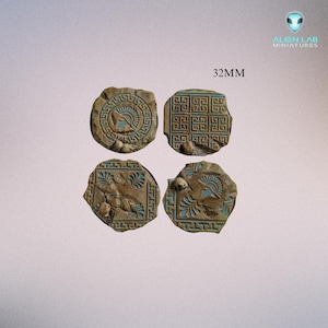 Ancient greece 32mm, resin round bases, board games, tabletop games, scenery base, Wargaming terrain, Custom Game Base, Miniatures for DnD