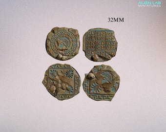 Ancient greece 32mm, resin round bases, board games, tabletop games, scenery base, Wargaming terrain, Custom Game Base, Miniatures for DnD