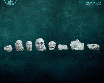 Zerstörte Statue Kopf Basing Bits - Antique Stone Base Decor 28 mm 32 mm
