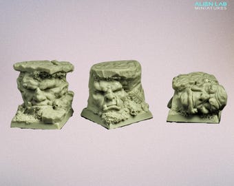 Resin Square 25mm Miniature Bases: Tabletop RPG, DnD, Wargaming Terrain