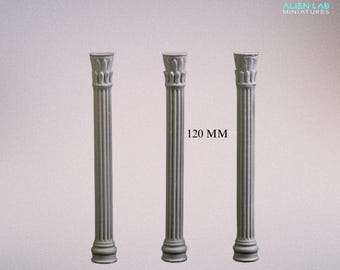 Resin Columns Terrain 120 mm Pillars for DnD RPG Wargaming Scenery and Dioramas