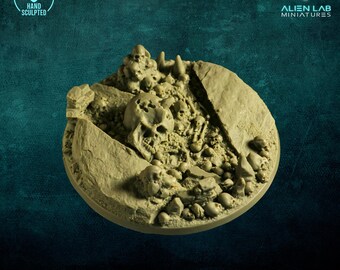 Resin Skull Base 100mm: Tabletop Gaming & Wargaming Terrain