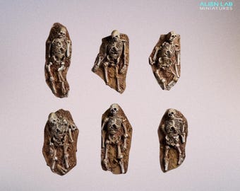 Resin Skeleton Remains – Wargaming Terrain Accessories for 28mm 32mm Tabletop RPG