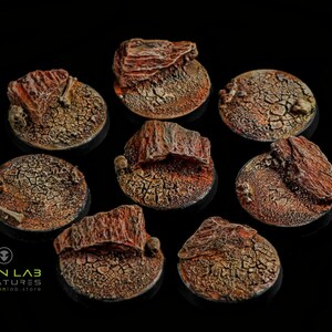 Wasteland-bases 32 mm: ronde hars voor tafelblad en kerker en draken, Wargaming Terrain, bordspelaccessoires, bordspelaccessoires