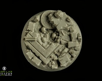 Urban Rubble Resin Base: 50mm Wargaming Terrain