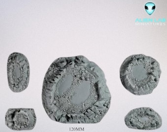 Volcanic Terrain Set – Resin RPG & Wargaming Craters (28–32mm Scale)