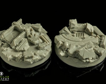 Urban rubble 40mm - Resin Round for Tabletop & dungeon and dragons, Wargaming Terrain, Board Game Accessories, Board Game Accessories