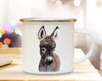 Enamel mug camping mug donkey long-eared mule eb223