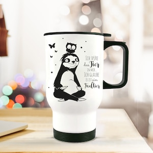Thermobecher Tasse Becher Faultier Eule sloth tb60