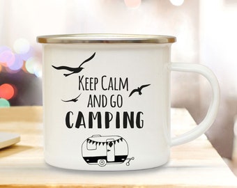 Enamel mug coffee mug camping caravan eb140