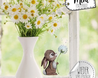 Mini window picture window sticker bunny bunny dandelion reusable children bf21mini