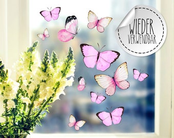 Window picture butterflies pink reusable window decoration window pictures spring spring decoration decoration bf55