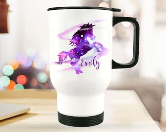 Thermo mug insulated mug galactic unicorn & desired name coffee mug gift tb198