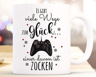 Cup coffee cup mug coffee mug gaming gaming gamer "There are many ways to happiness... one of them is gaming" ts1035